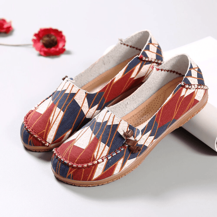 Women Colorful Pattern Exclusively Sold Slip Resistant Flats