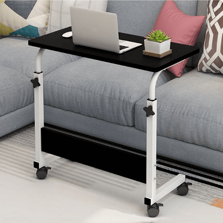 Computer Laptop Desk Height Adjustable Removable Writing Study Table Desktop Workstation Home Office Furniture with Universal Wheels - MRSLM