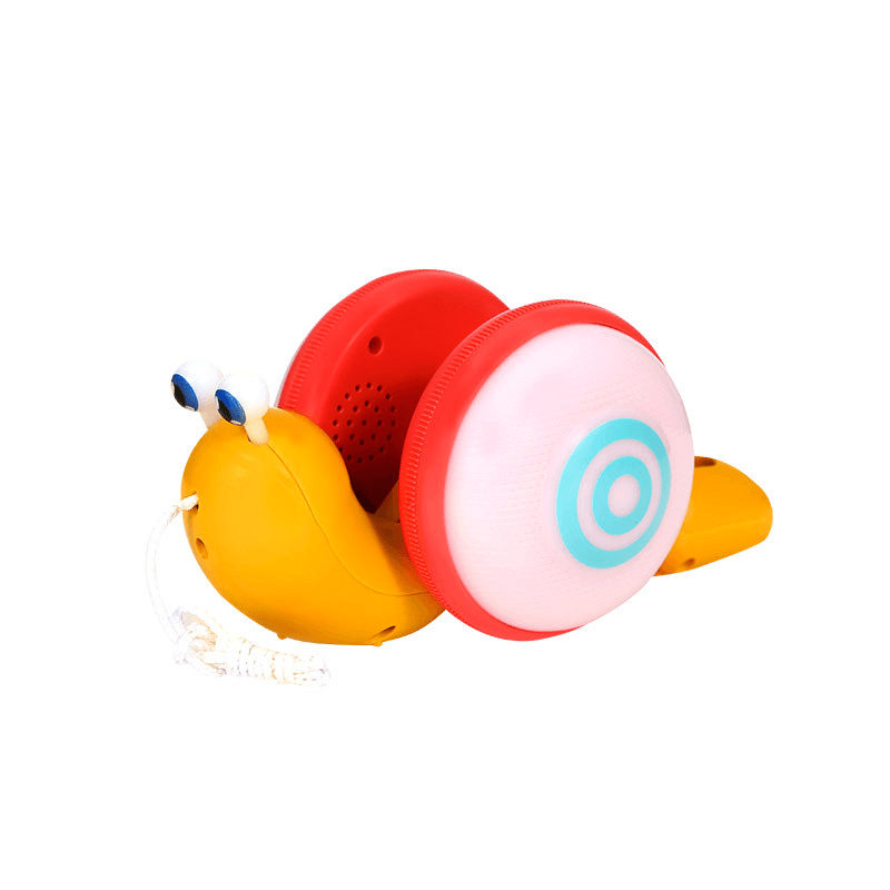 Snail Drag Toy Light Music Baby Pull Rope Cartoon Toy