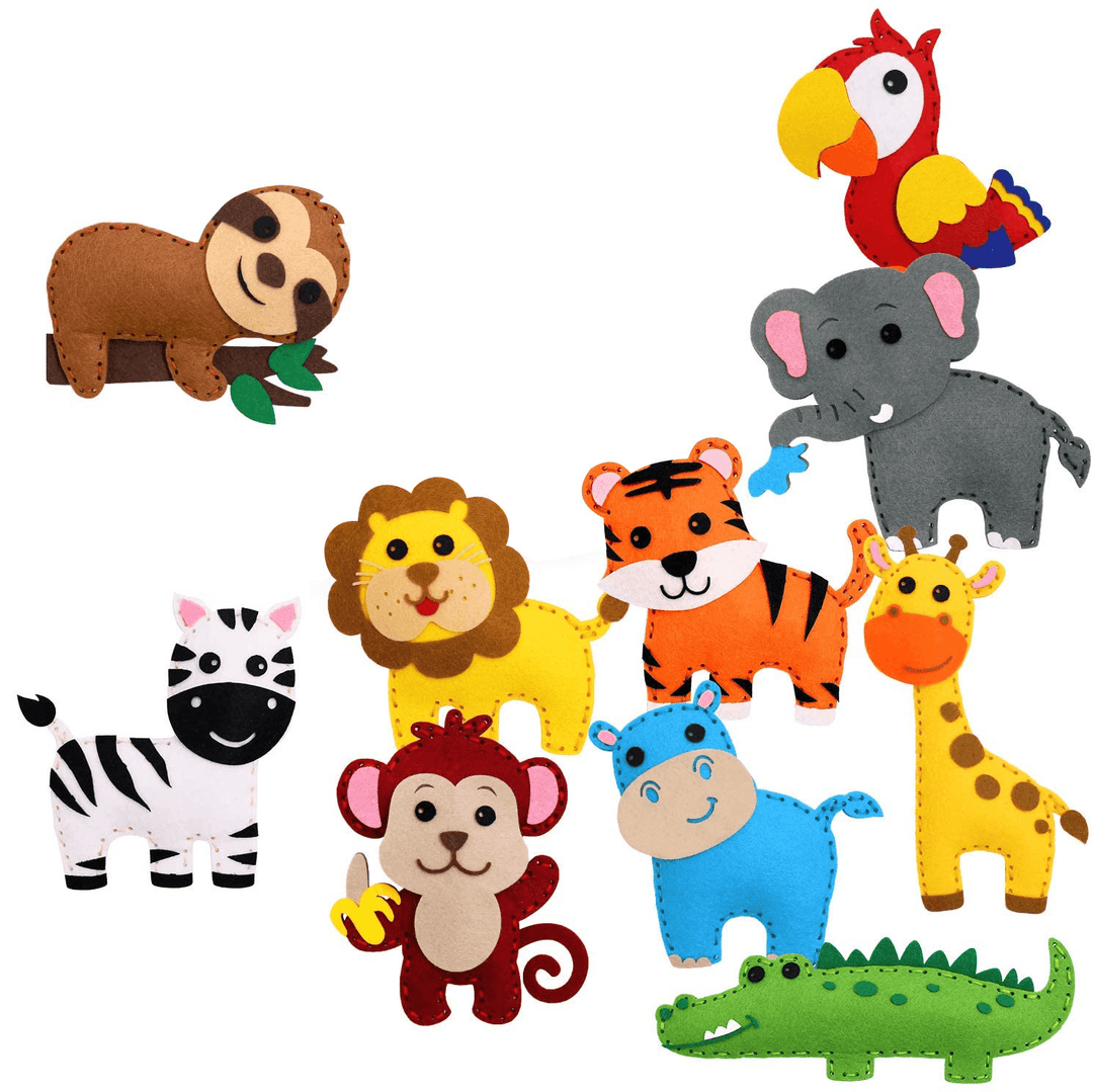 Children'S Small Animal Educational Handmade Toys, Felt Cloth Sewing Creative Toys, DIY Homemade Toy Set