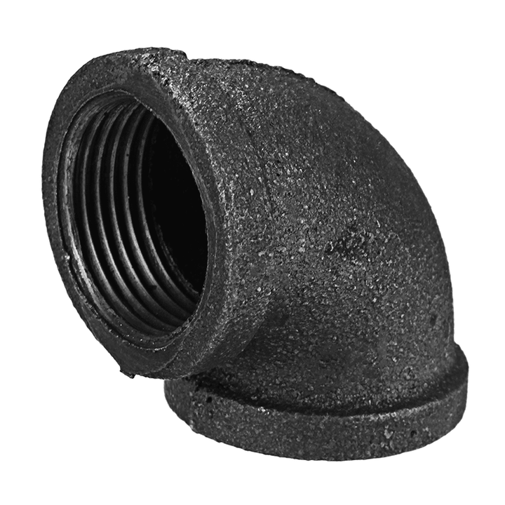 1/2" 3/4" 1" Elbow 90 Degree Pipes Fittings Malleable Iron Black Female Connector