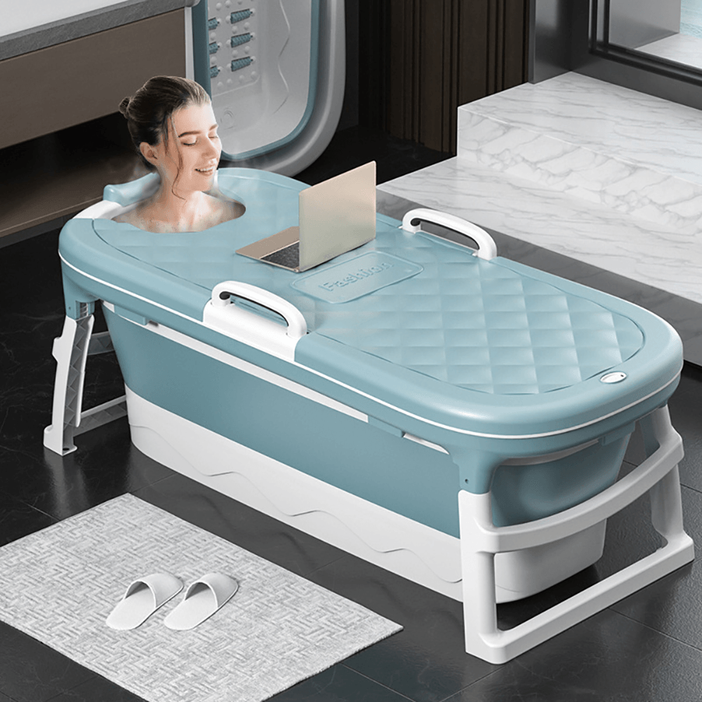 1.15/1.38M Large Thickened Bathtub Bath Barrel Adult Children'S Folding Tub Basin Baby Swim Tub Sauna 2Size