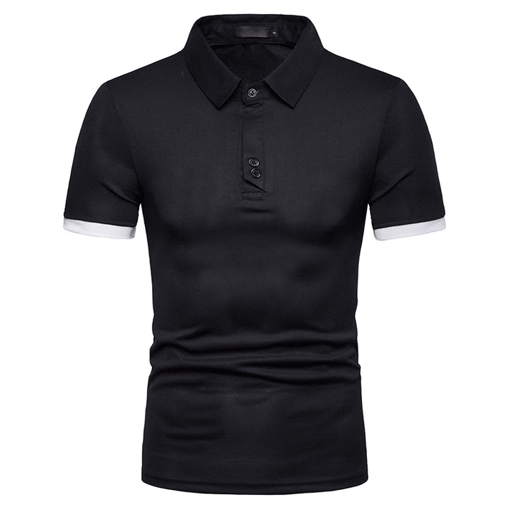 Mens Summer Casual Business Stylish Basic Golf Shirts