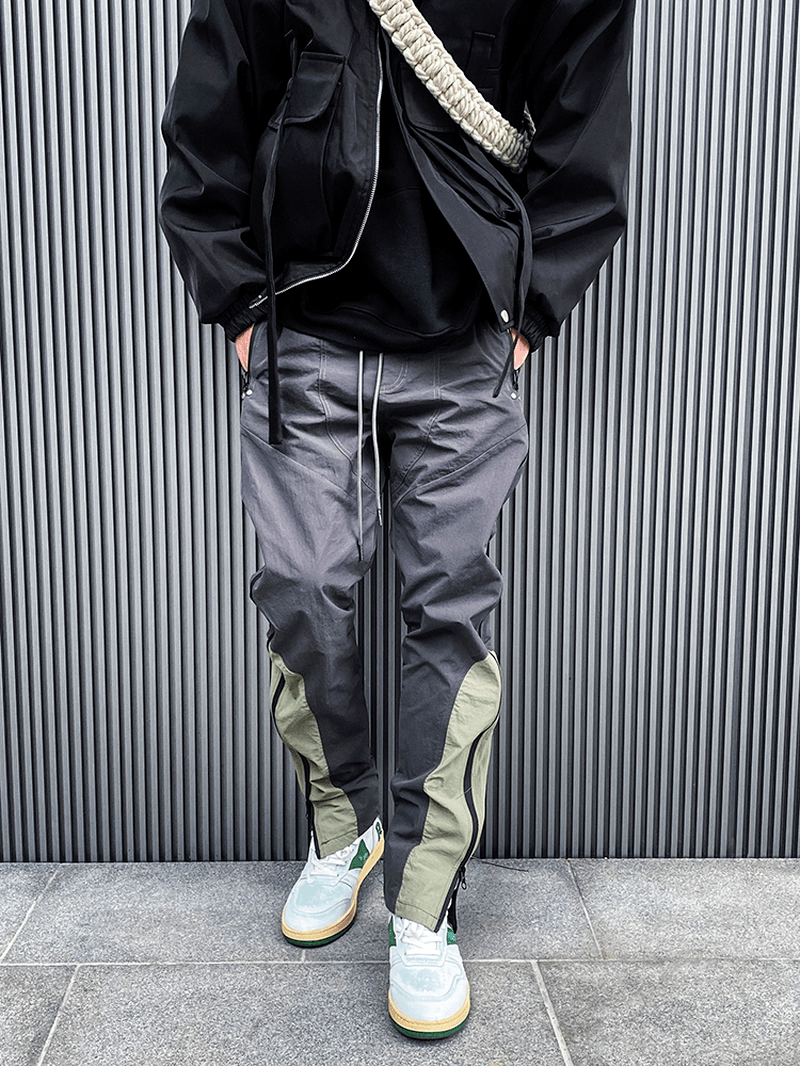 Paneled Zip Nylon Sweatpants