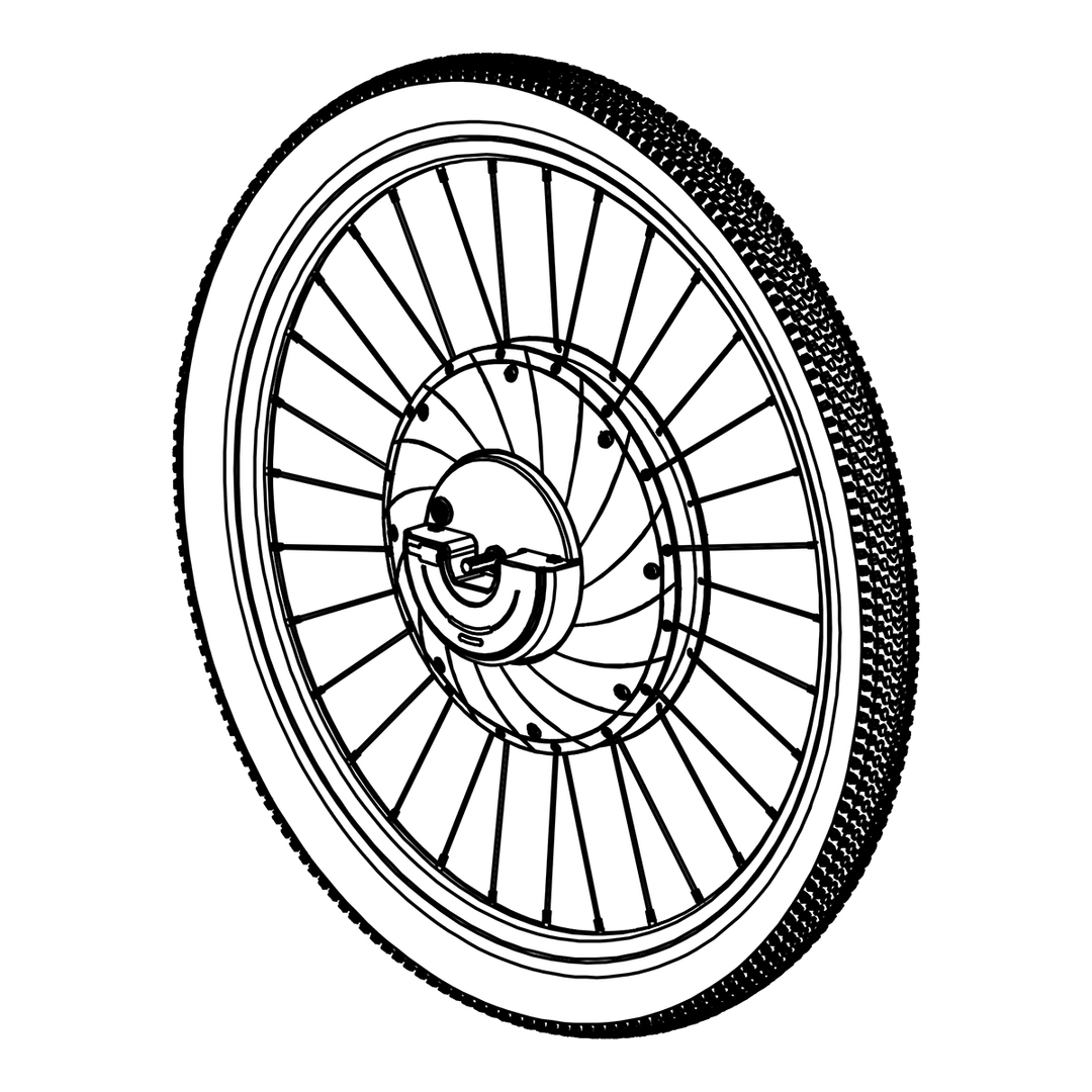 Imortor S1 700C V Brake 3.2Ah 36V 240W Brushless Motor Intelligence Bicycle Wheel APP Control IP65 35Km/H Top Speed 30Km Mileage