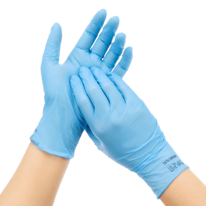 Ipree¬Æ 100 Pcs Nitrile Disposable Gloves Powder Free Rubber Latex Free Sterile Gloves for Picnic Food Hygiene House Cleaning