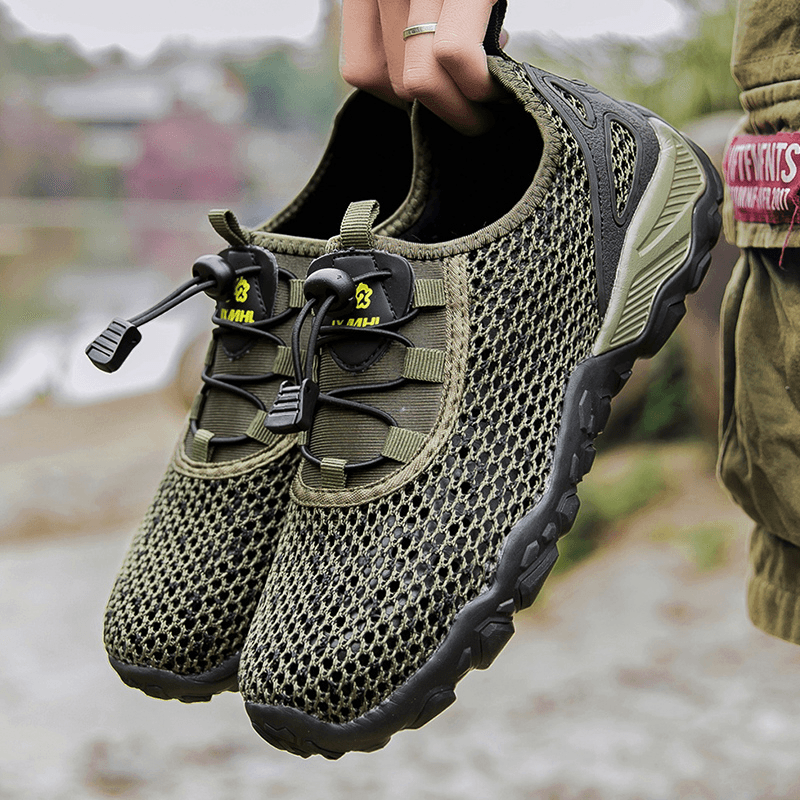 Men Mesh Breathable Lightweight Non Slip Climbing Casual Outdoor Shoes