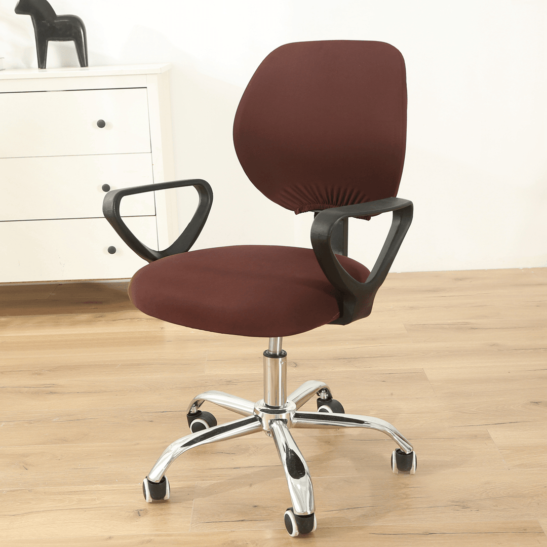 Elastic Swivel Computer Chair Seat Back Cover Office Armchair Decor Protector