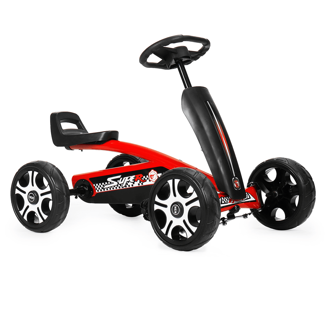 4 Wheel Kids Kart 2 Pedal Adjustable Seat Car Kids' Pedal Bike Children Bicycle Ride-On Toy Max Load 165Lbs for 2-5 Years Old