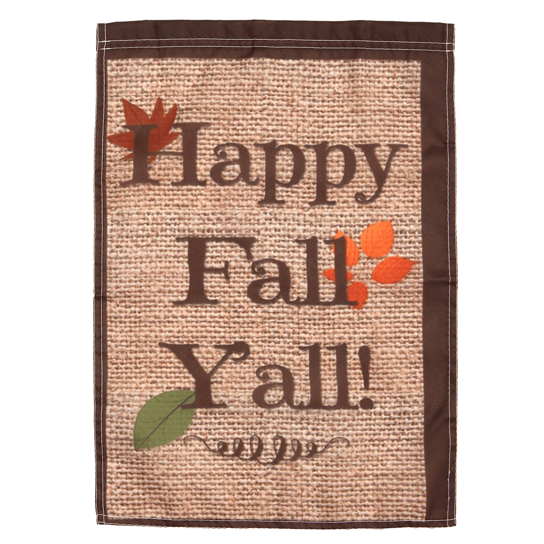 18''X12.5'' Happy Fall Yall Autumn Polyester House Holiday Decorations Garden Flag