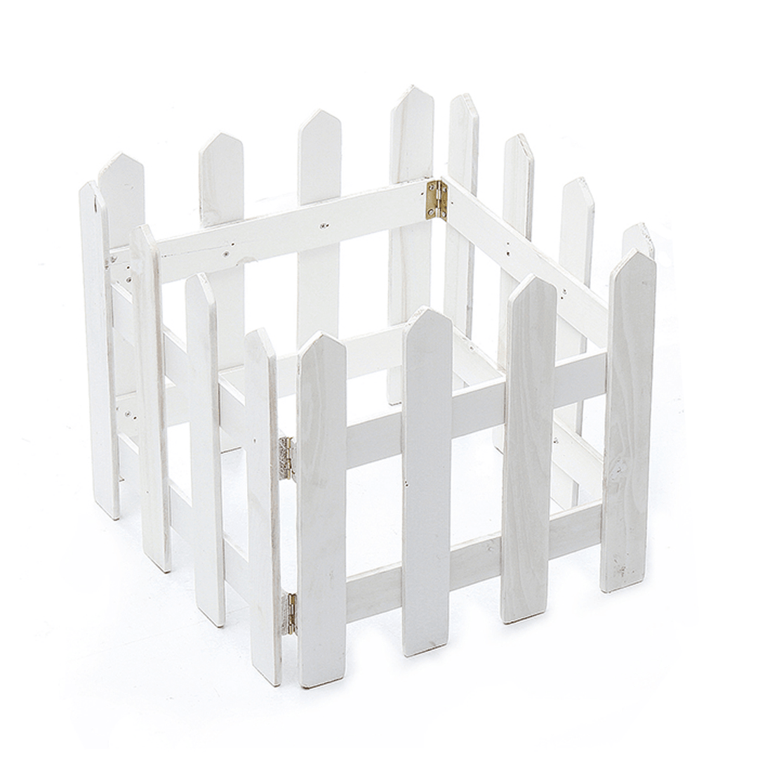 120Cmx30Cm DIY Wood Picket Fence with Screws House Wedding Party Garden Christmas Tree Decoration