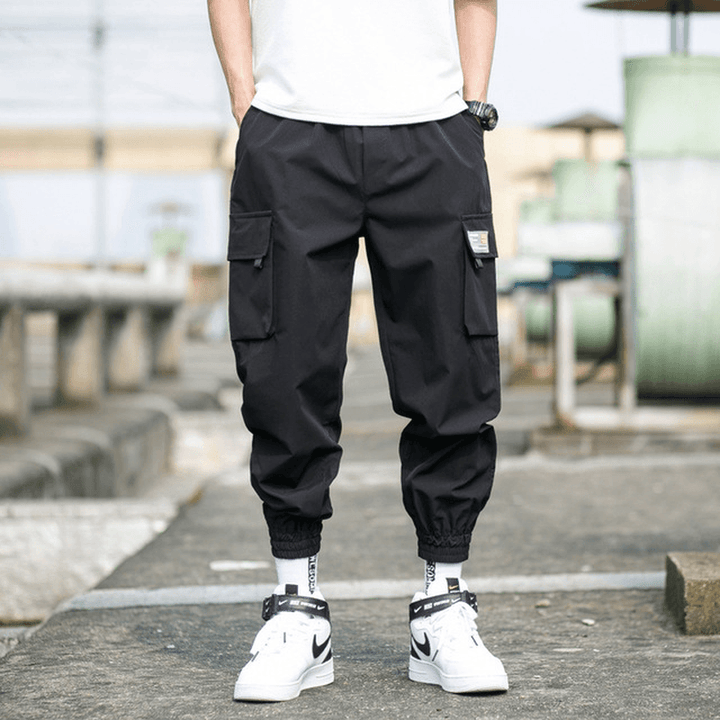 Men Tooling Pants Feet Harem Pants Slim Pants