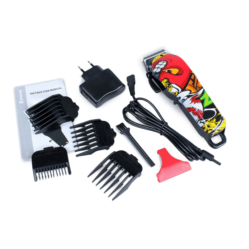 SHINON Retro Oil Head Electric Clipper Colorful Hair Clipper Rechargeable Hair Trimmer Hair Cutting Machine Haircut Beard Trimer