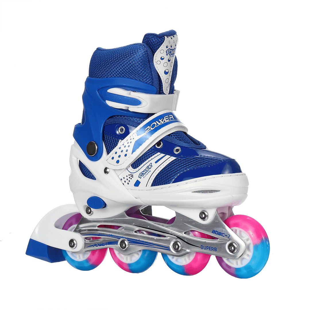 Kids Skates Children Roller Skates Flash PU Full Flash Adjustable Adult Children Roller Skates Gifts