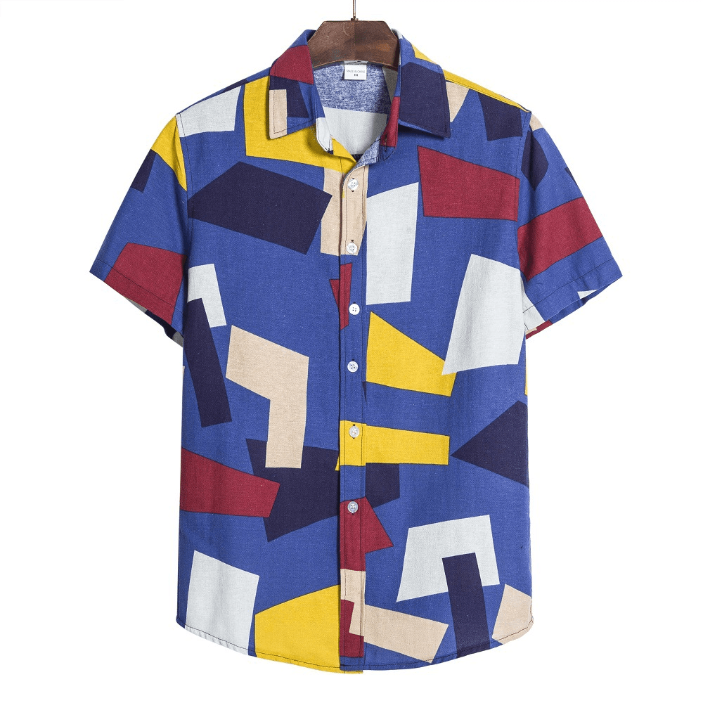 Men S Geometric Print Shirt