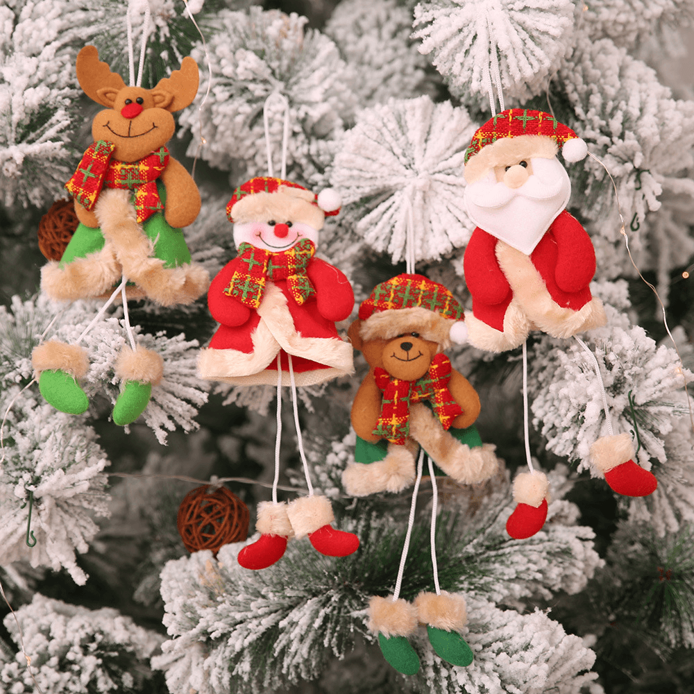 Christmas Decorations Christmas Tree Elk Doll Santa Snowman Ornaments New Year Decoration