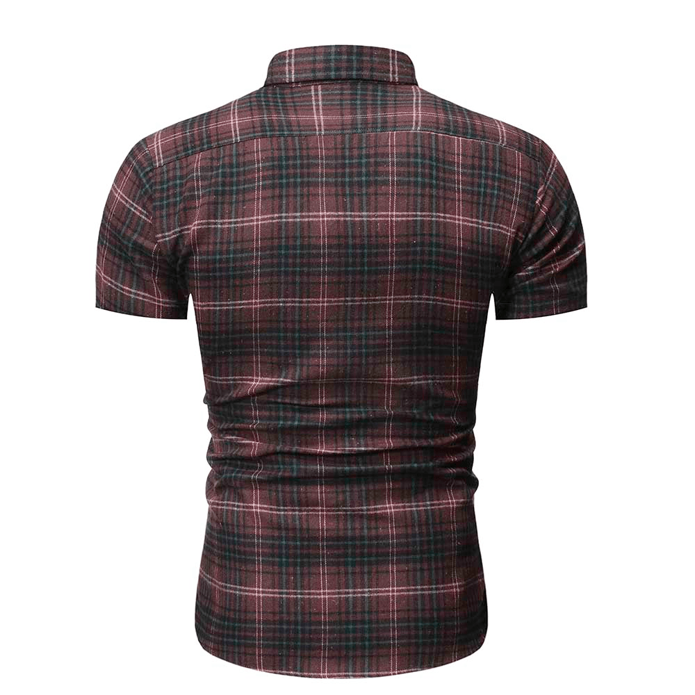 Men'S Plaid Shirt Casual Style plus Size