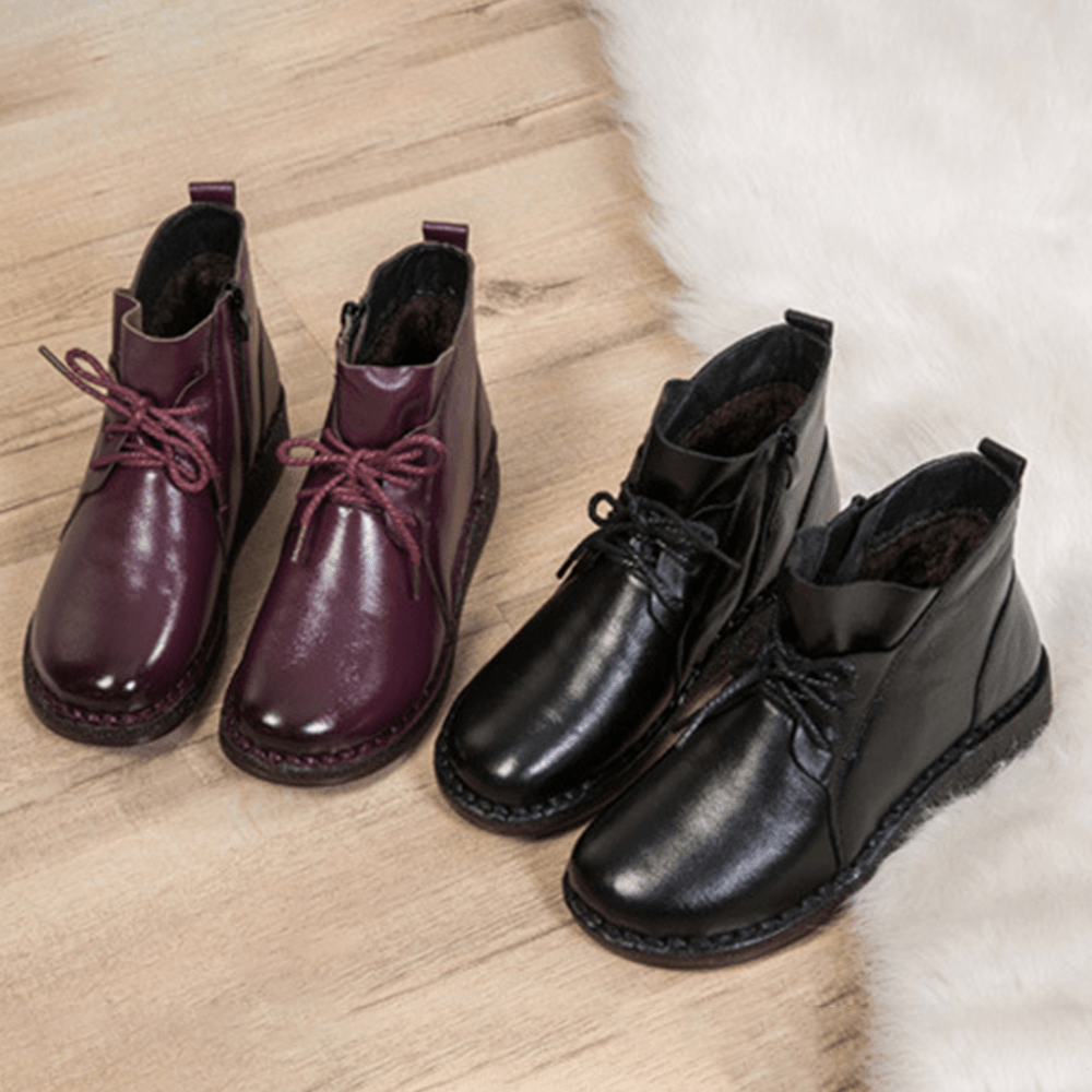 Casual Soft Leather Warm Boots for Women