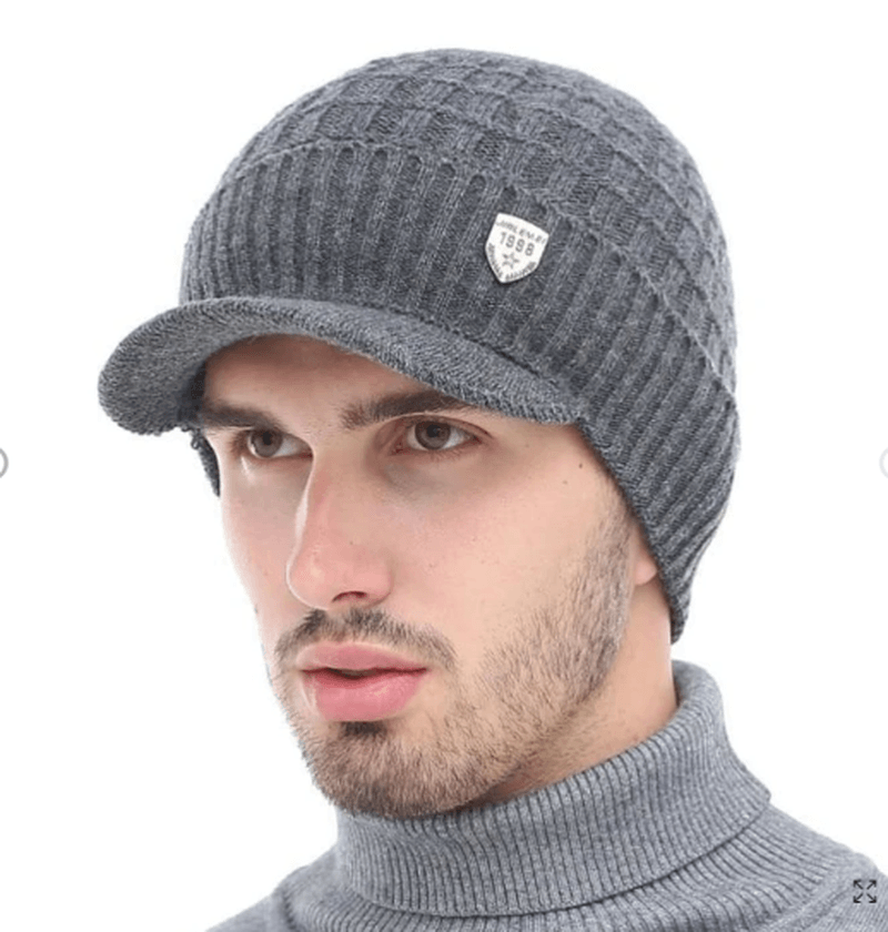 Knitted Hat Pleated Cap to Keep Warm