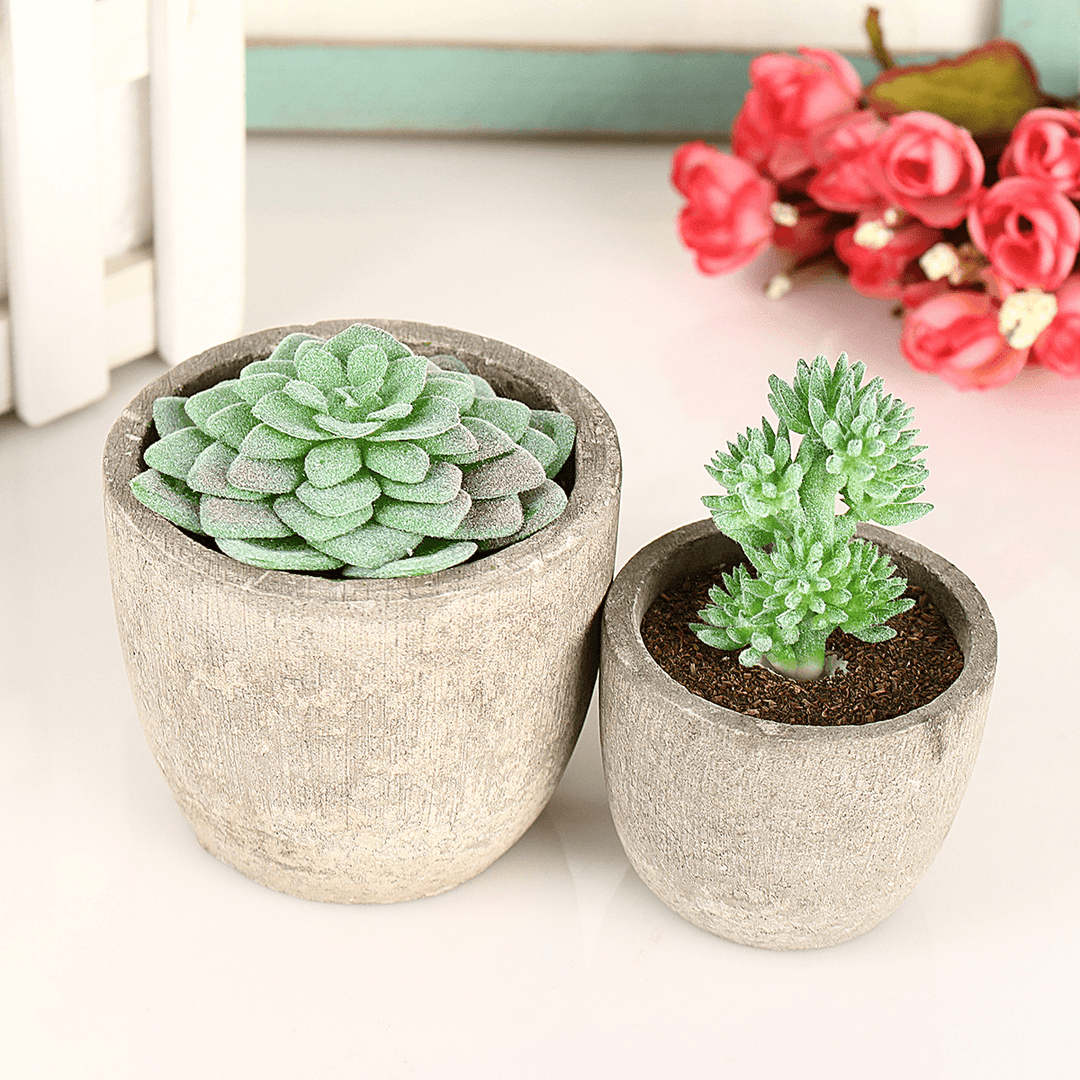 11Pcs/Set Artificial Succulent Flower Floral Plants Home Garden DIY Landscape Decorations