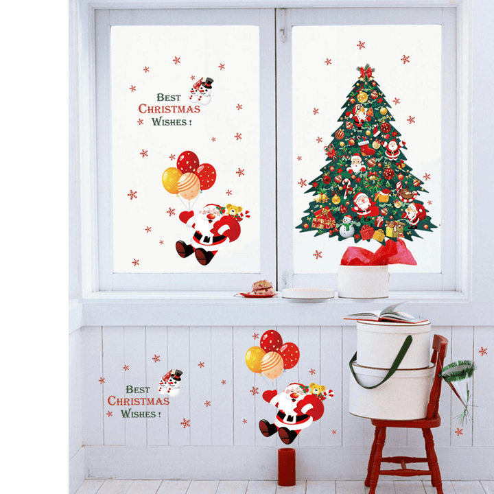 Miico SK9116 Christmas Sticker Cartoon Christmas Tree Wall Stickers Removable for Room Decoration