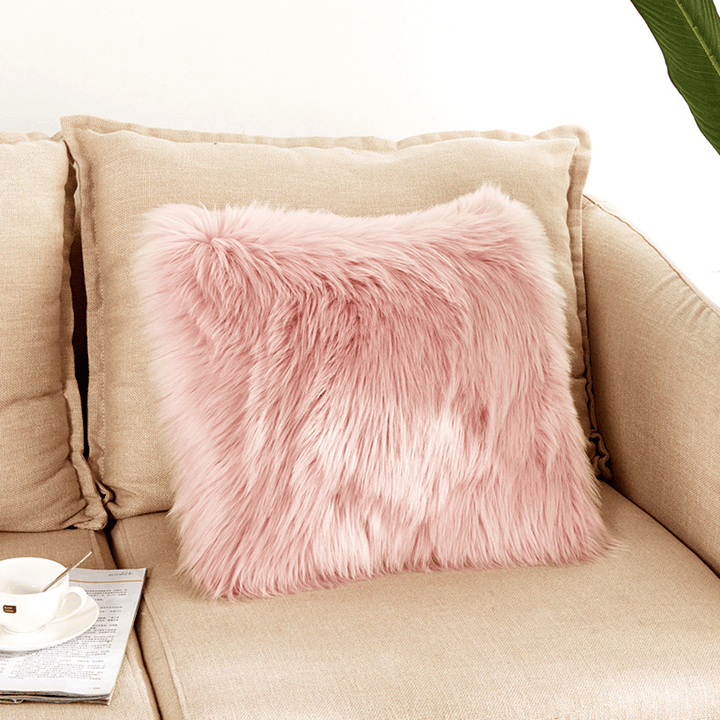 40*40Cm Fluffy Plush Soft Sofa Chair Pillow Case Cushion Cover