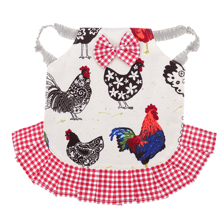 Chicken Hen Figure Saddle Apron Feather Wing Back Cotton Warm Jacket Protection Aprons