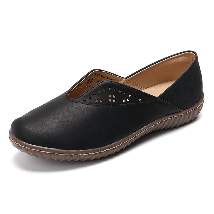 Women Stitcing Slip Resistant Casual Slip on Flats - MRSLM