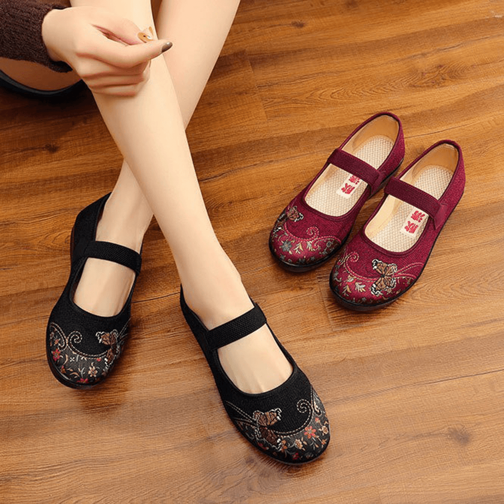 Women Comfy Non Slip Elastic Band Mary Jane Flat Loafers