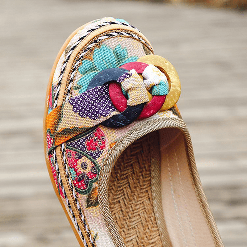 US Size 5-11 Embroidery Loafers for Wome