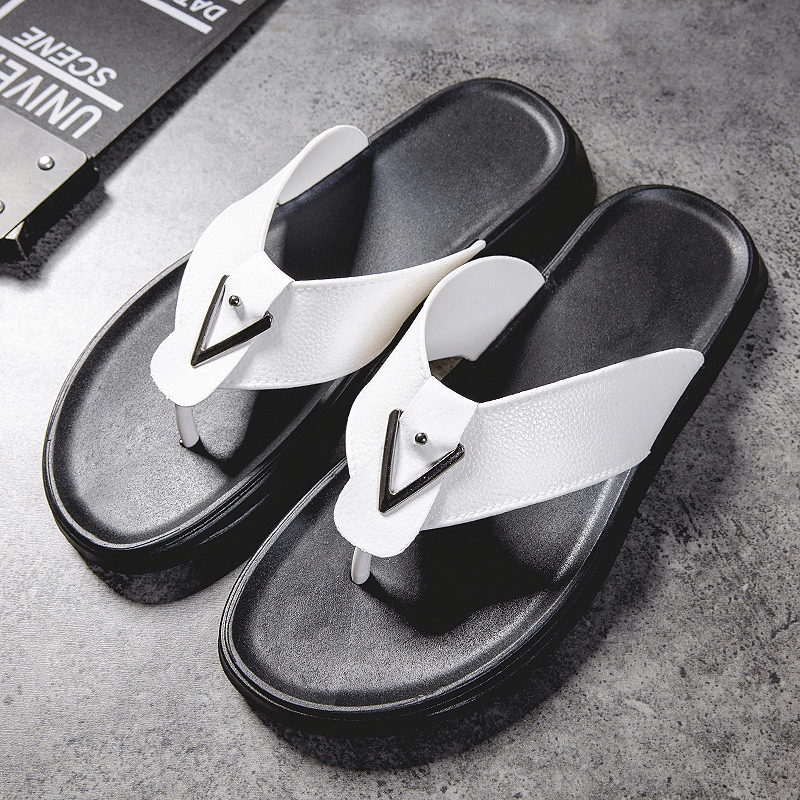 Men Breathable Non Slip Comfy Cliped Flip Flops Casual Beach Slippers