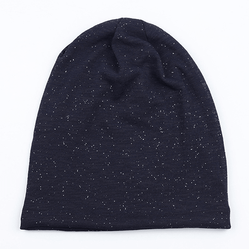 Women Autumn Warm Beanies Cap Solid Color Flexible Hip-Hop Skullies Bonnet - MRSLM