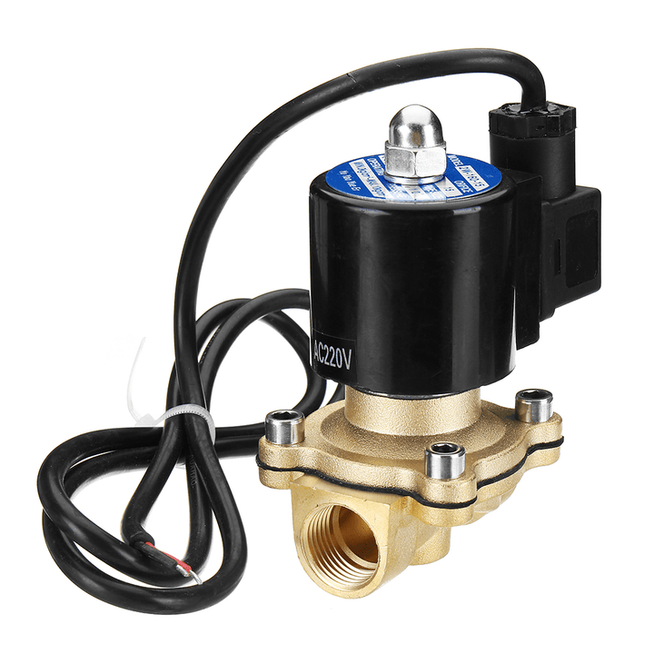 1/2" AC 220V Waterproof Brass Electric Solenoid Valve Music Water Fountain Valve