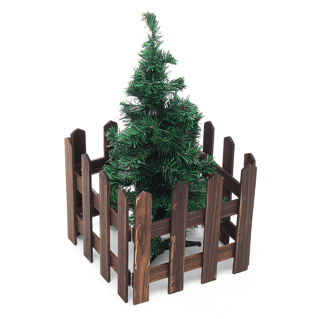 120Cmx30Cm DIY Wood Picket Fence with Screws House Wedding Party Garden Christmas Tree Decoration - MRSLM