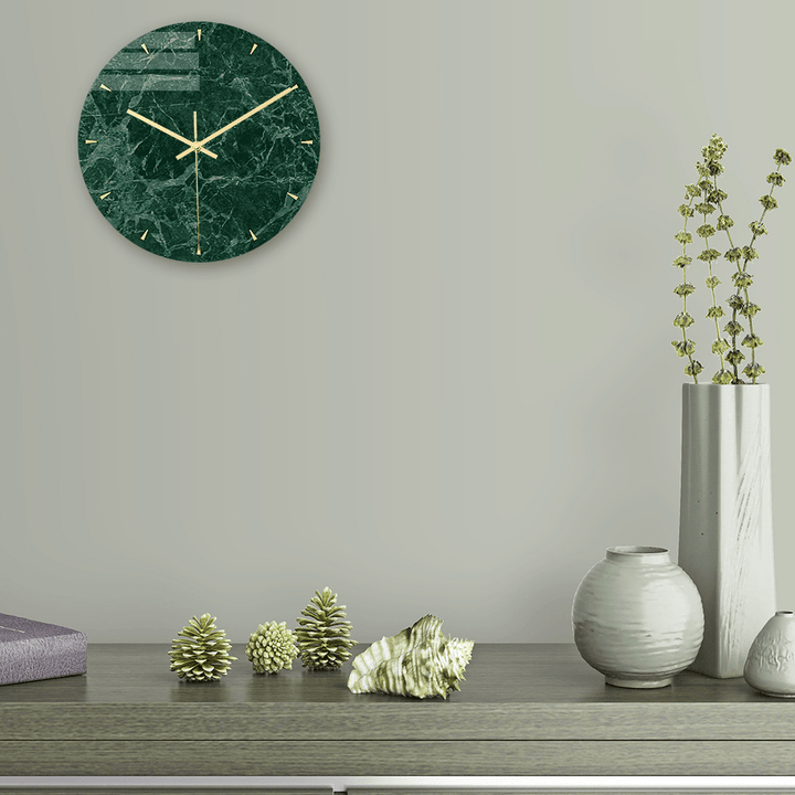 CC009 Creative Marble Pattern Wall Clock Mute Wall Clock Quartz Wall Clock for Home Office Decorations