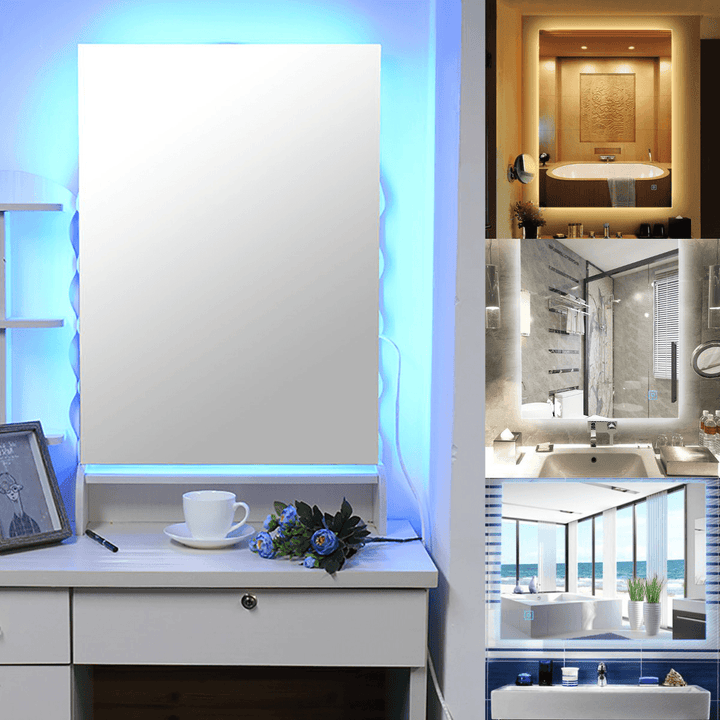 50X70Cm Illuminated Bathroom LED Mirrors Wall Mounted Safe Touch Switch