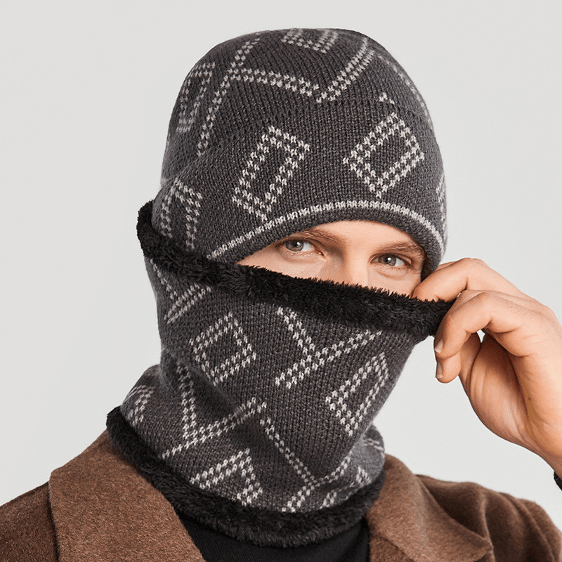 Hedging Hat with Thick Square Pattern to Keep Warm