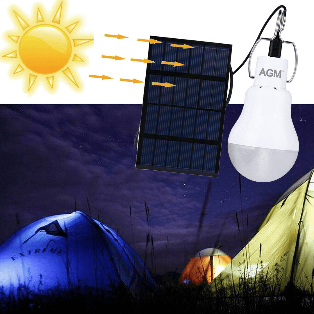 130LM Solar Powered Led Light Bulb with Remote Control Super Bright Spotlight Portable Outdoor Camping Tent Fishing Lamp