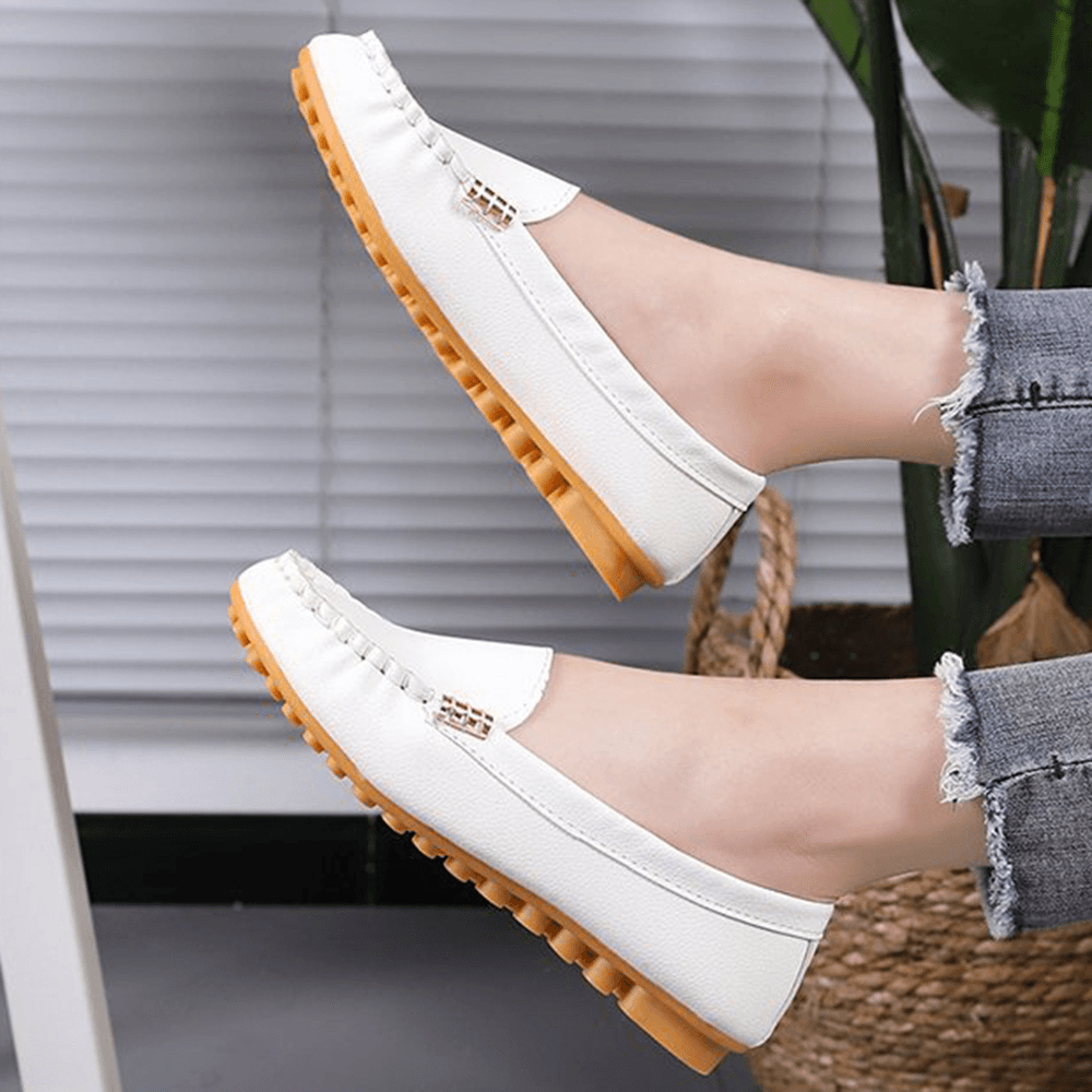 Women Stricing Non Slip Soft Sole Casual Slip on Loafers