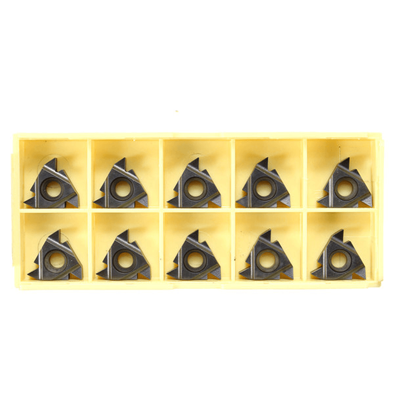 Drillpro 10Pcs 16ER AG55 Tungsten Steel Inserts External Turning Tool Holder Inserts