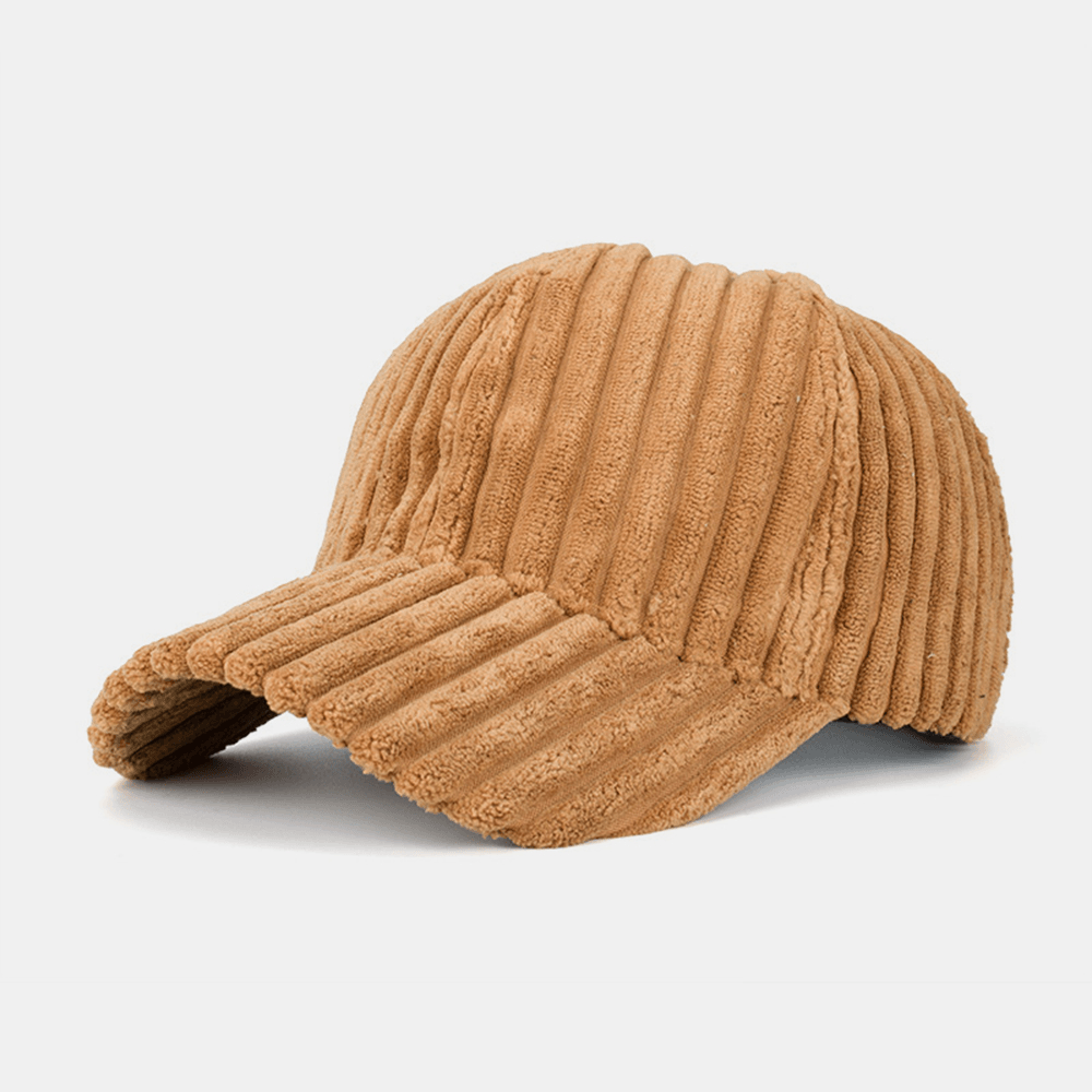 Striped Corduroy Baseball Cap Sun Hat Outdoor Sunshade Hat