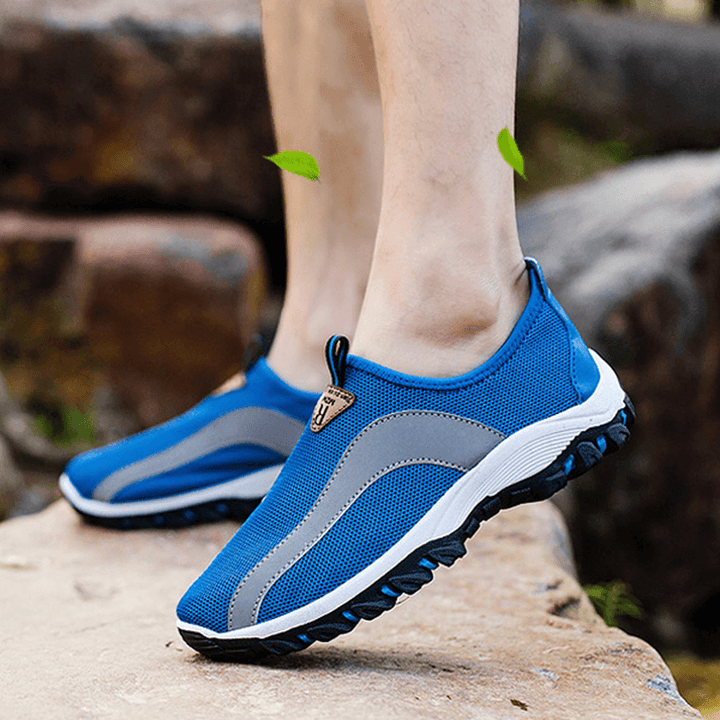 Men Breathable Mesh Hiking Climbing Outdoor Athletic Shoes