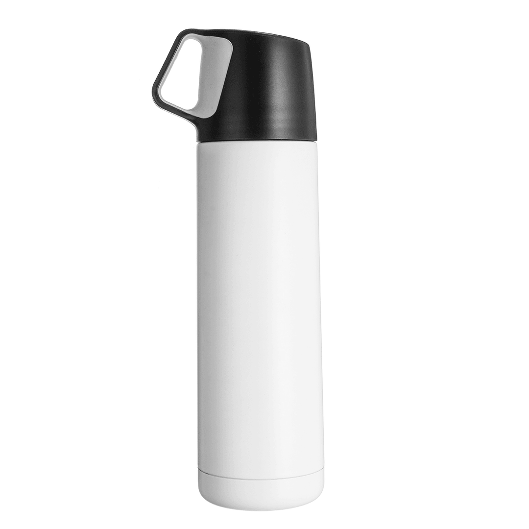 500Ml Stainless Steel Thermal Vacuum Water Bottle Hot Coffee Lid Travel Cup Mug - MRSLM