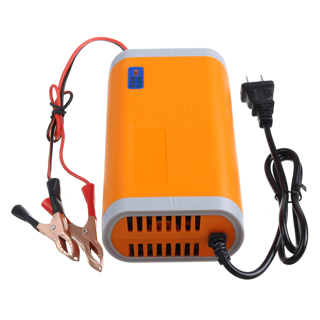 12V Smart Fast Charging Lead-Acid Battery Charger Maintainer for Car Motorcycle