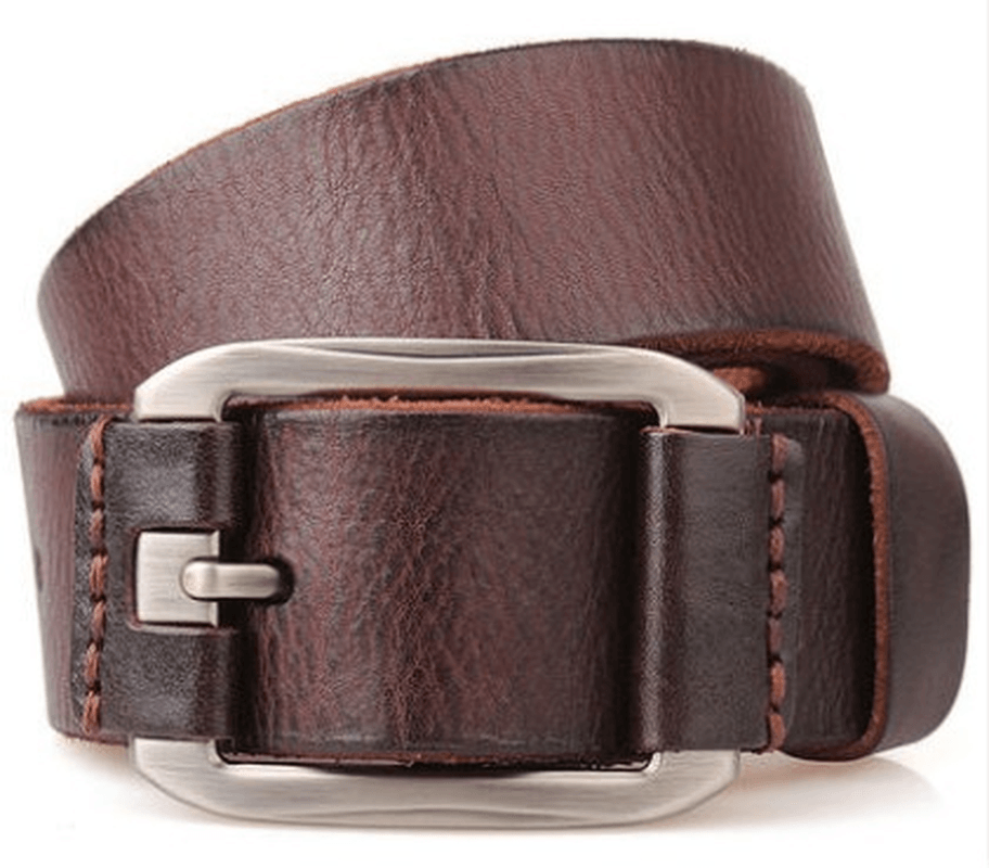 Men'S Belt Leather Belt Casual Pidai Pin Buckle