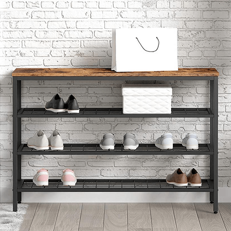 Shoe Cabinet 5-Tier Shoe Storage Organizer with 4 Metal Mesh Shelves Suitable for Living Room Bedroom