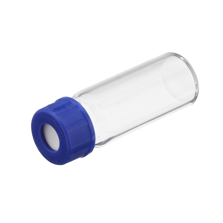 100Pcs/Set 2Ml Ungraduated Clear Sample Vials Autosampler Vials Bottles Threaded Vial W/ Write-On Spot Screw Caps Septa