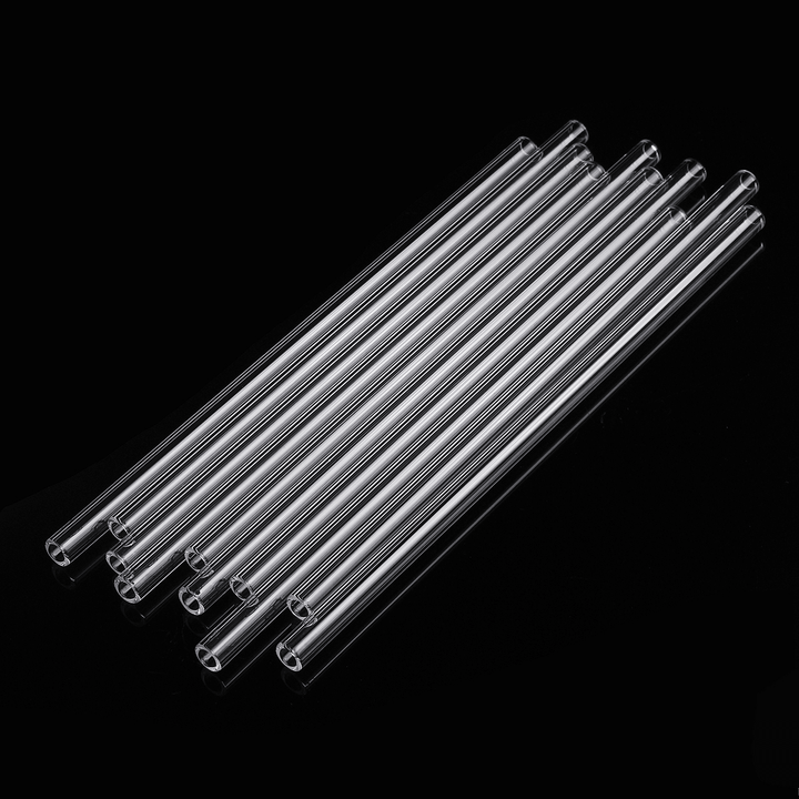 10Pcs 200X7X2Mm Length 200Mm OD 7Mm 2Mm Thick Wall Borosilicate Glass Blowing Tube Lab Factory School Home Tubes