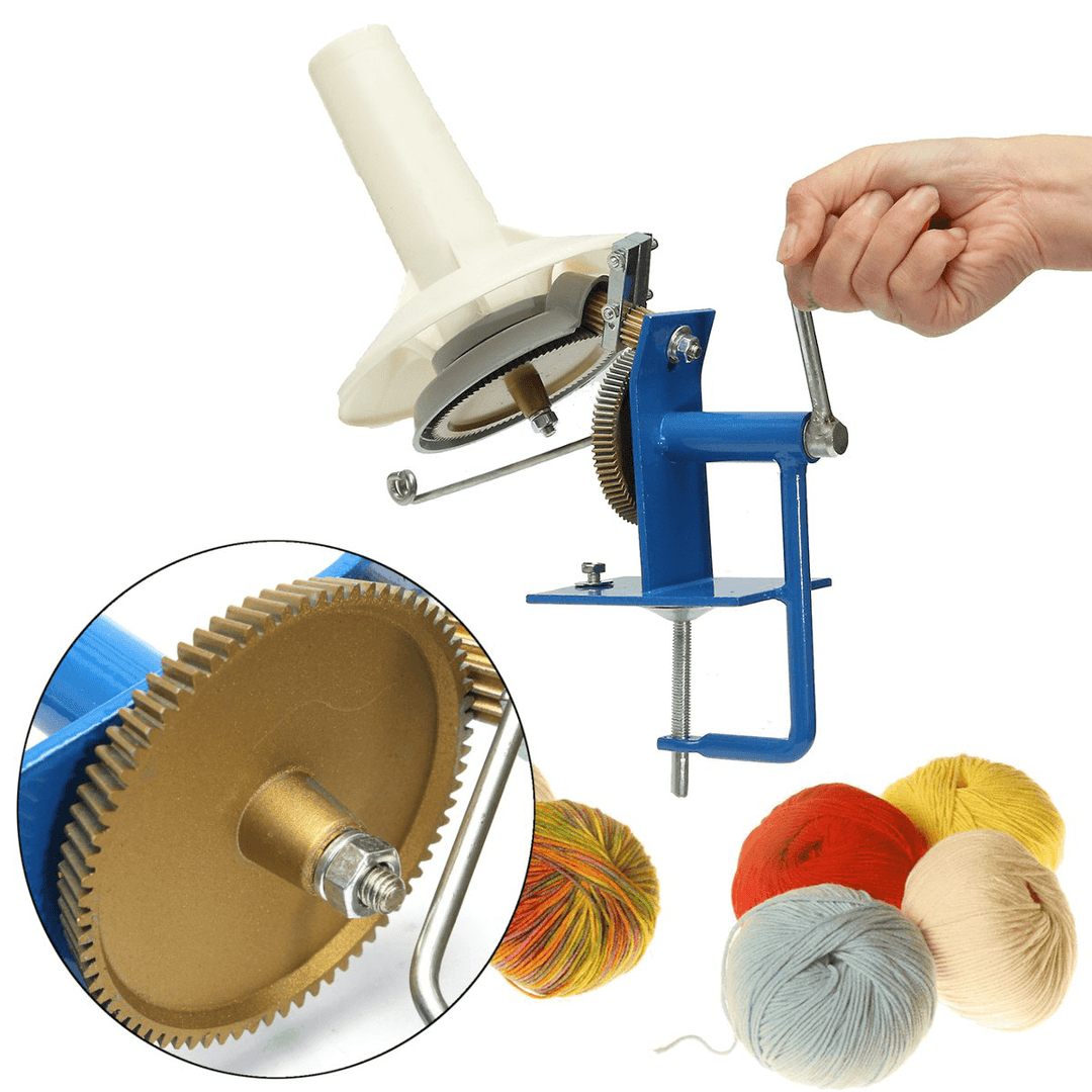 Metal Large Yarn Fiber Wool String Ball Winder Hand Operated Needlecraft Tool