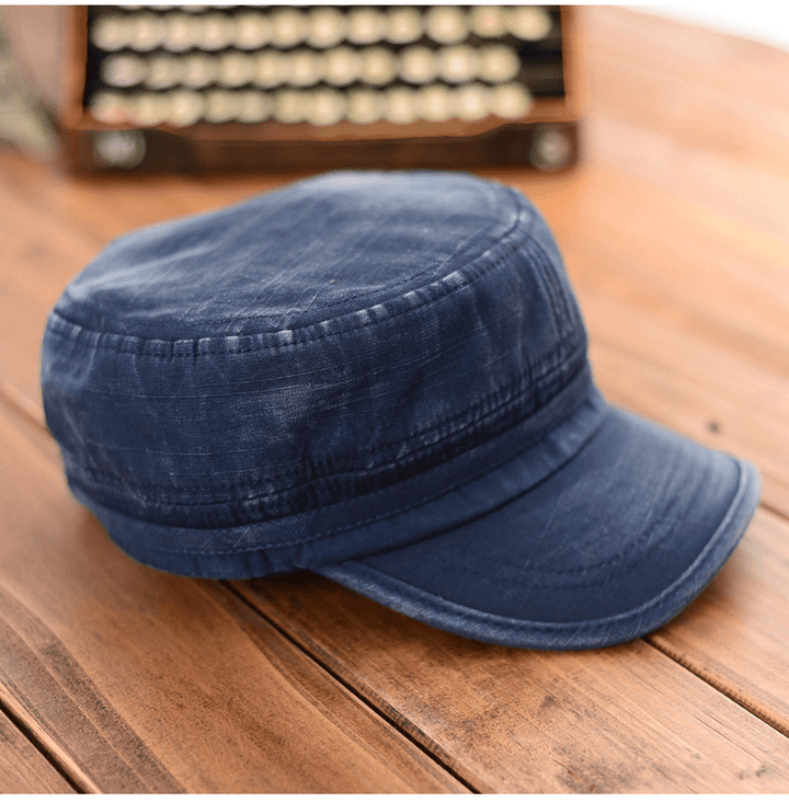 Visor Hats Made of Old Washed Flat Top